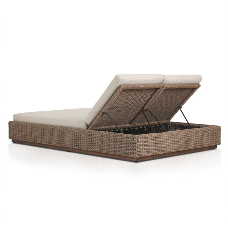 Piedmont Outdoor Double Chaise-Alessi Buff
