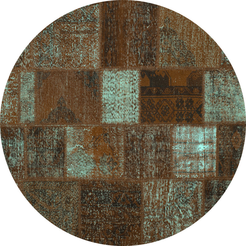 Maudell Performance Patchwork Indoor Rug, Round 4'