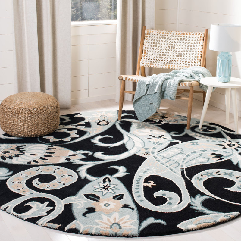 Amory Hand Tufted Wool Abstract Rug, Round 7'