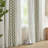 Imani Green 100% Cotton Boho Tufted Chenille Stripe Lined Single 50x84" Curtain Panel-292666259-313730713