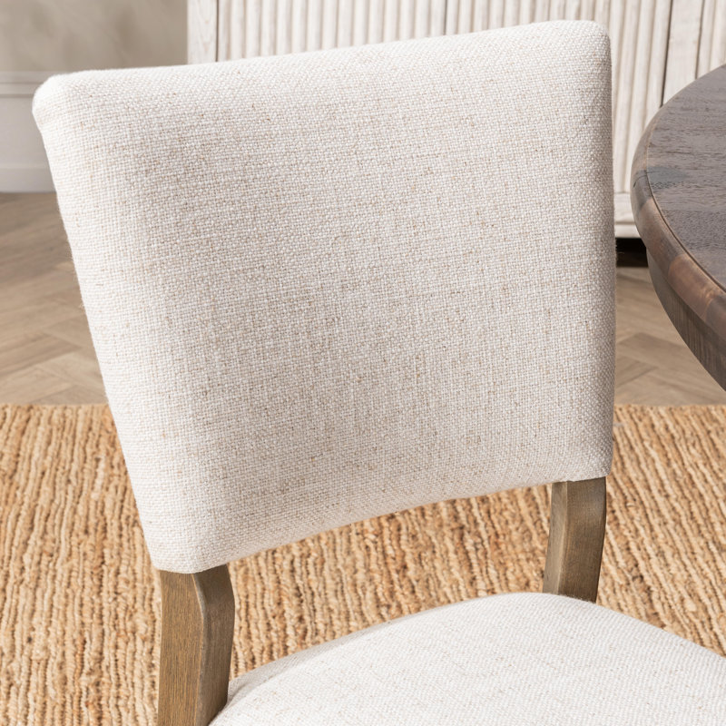 Phillip Upholstered Dining Chair Gray Set Of 2, Oatmeal, Natural