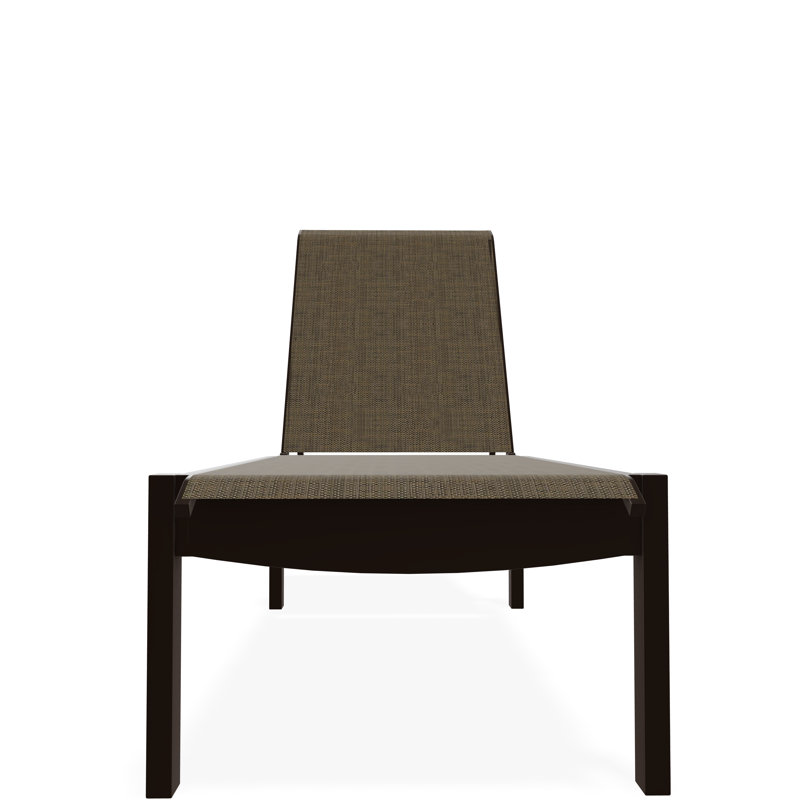Chaise longue sans accoudoirs empilable en polymère avec accoudoirs Leeward, Beacon taupe Sunbrella®, Kona