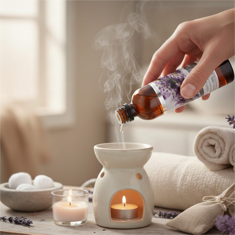 Hosley Lavender Lilac Fragrance Warming Oils, Set of 6, 5oz Each. Ideal Gift for Weddings, spa, Reiki, Meditation, Bathroom Settings.P1