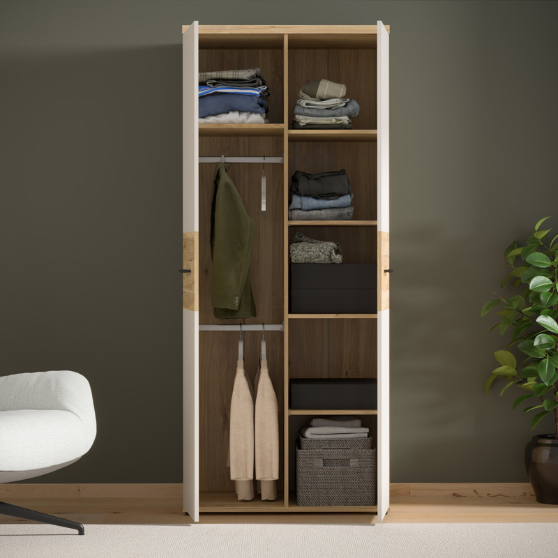 Ralphie 2 Door Manufactured Wood Wardrobe