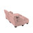 Cloud Couch Sleeper Sofa For Living Room, Chenille 2 Seater Sofa With 2 Lumbar Pillows And 2 Throw Pillows , Upholstered Wide Arm Sofa With 2 Ottomans,Chenille Pink-1049296210