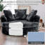 Chaise longue rembourrée 59 "en velours côtelé avec accoudoirs et coussins décoratifs, aucun assemblage requis-108812859