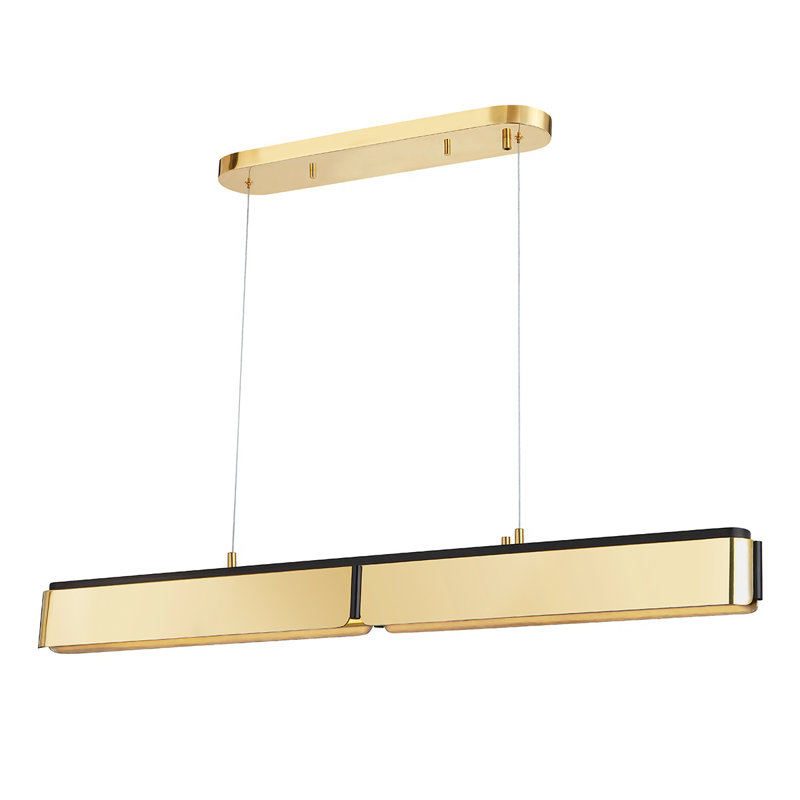 Tribeca 2 - Light LED Pendant, Aged Brass/Black