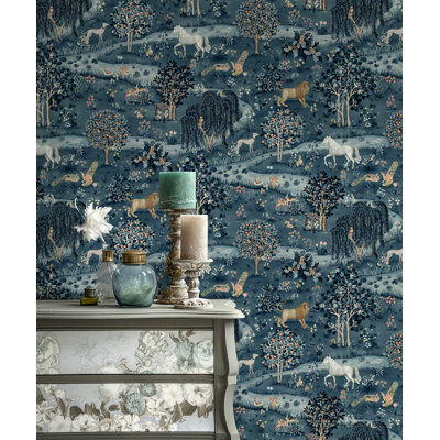 Glishke 28" W Vinyl Peel and Stick Wallpaper Roll