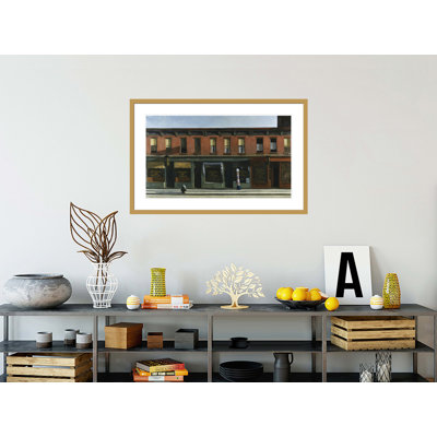 «Early dimanche matin» par Edward Hopper, impression giclée sur cadre