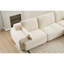 Canapé modulaire en velours côtelé à 3 places pour animaux de compagnie, sans assemblage, confort pour les espaces intérieurs, beige moderne, personnalisable-1126785036