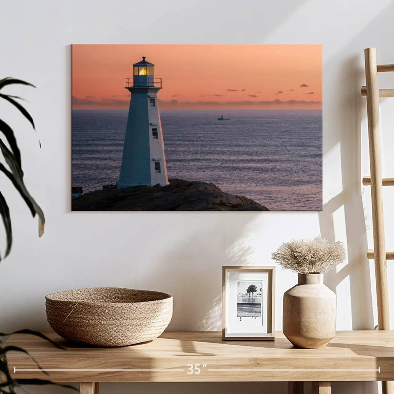Bateau Aletra et phare de Cape Spear, H 24 po x l 36 po