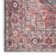 Machine Washable Oriental Blue/Brick Red Area Rug