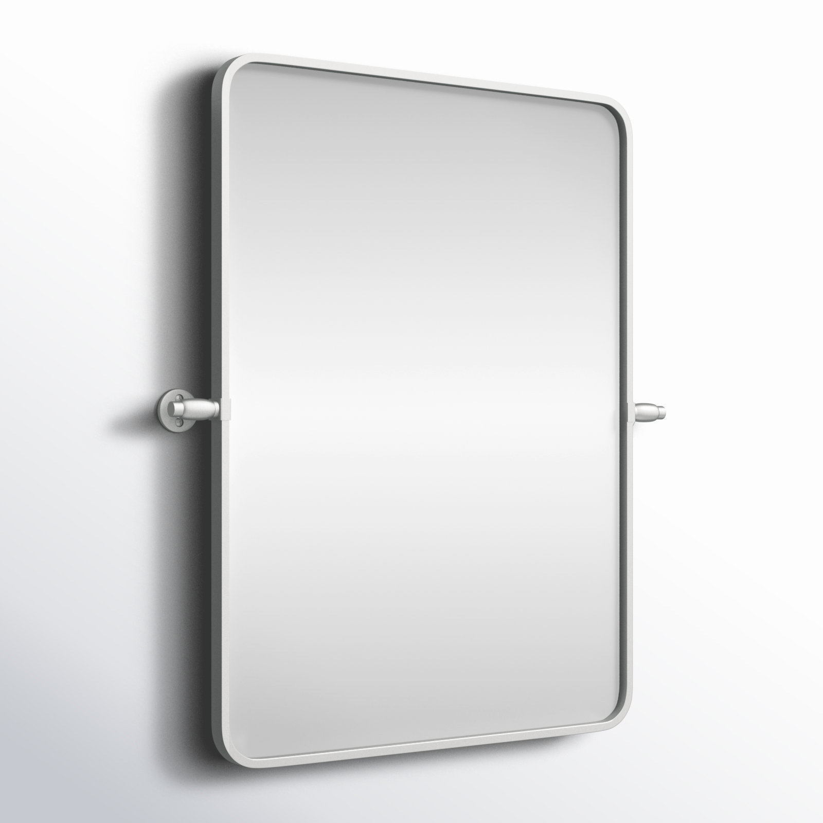 Belfield Metal Wall Mirror, Silver, 24" x 32"