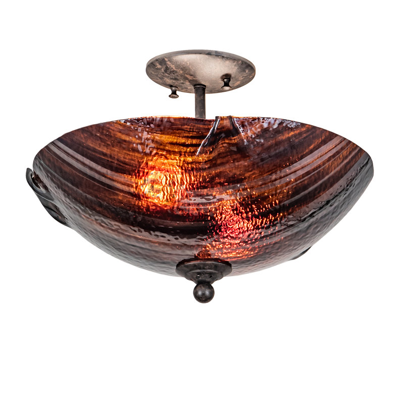 Glass Semi Flush Mount