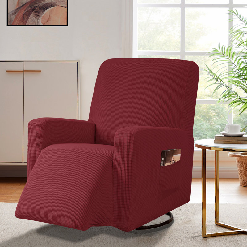 Housse pour fauteuil inclinable à coussins carrés / rectangulaires Avayah, Mélange de polyester vin