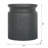 Black Wooden Cylinder Side Table