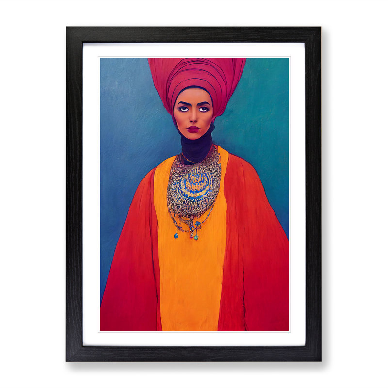 Beauty Of A Woman - Single Picture Frame Print, Black Framed, 64cm H x 46cm W x 2cm D