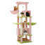 Arbre à chat 66 po, tour pour chat avec poteau à griffes recouvert de sisal, très grand hamac en métal et 2 grands condos-1524155806