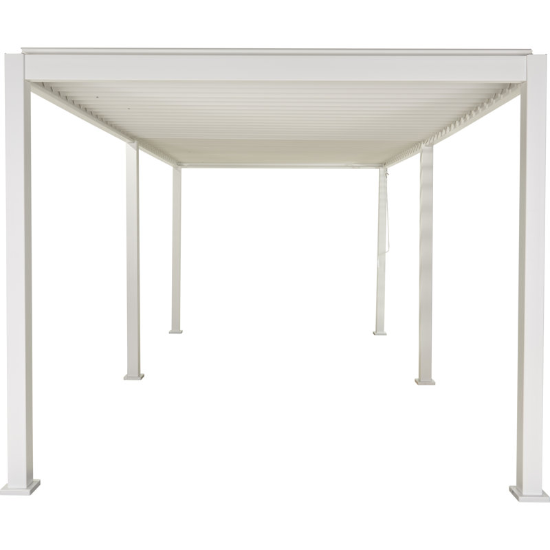 Injum 6m x 8m Aluminum Pergola, 250cm H x 600cm W x 300cm D, White