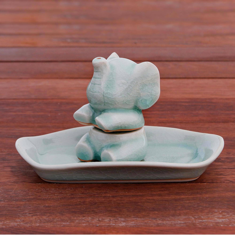 Dakota Fields Magic Elephant In Blue And Salt And Pepper Set, Aqua