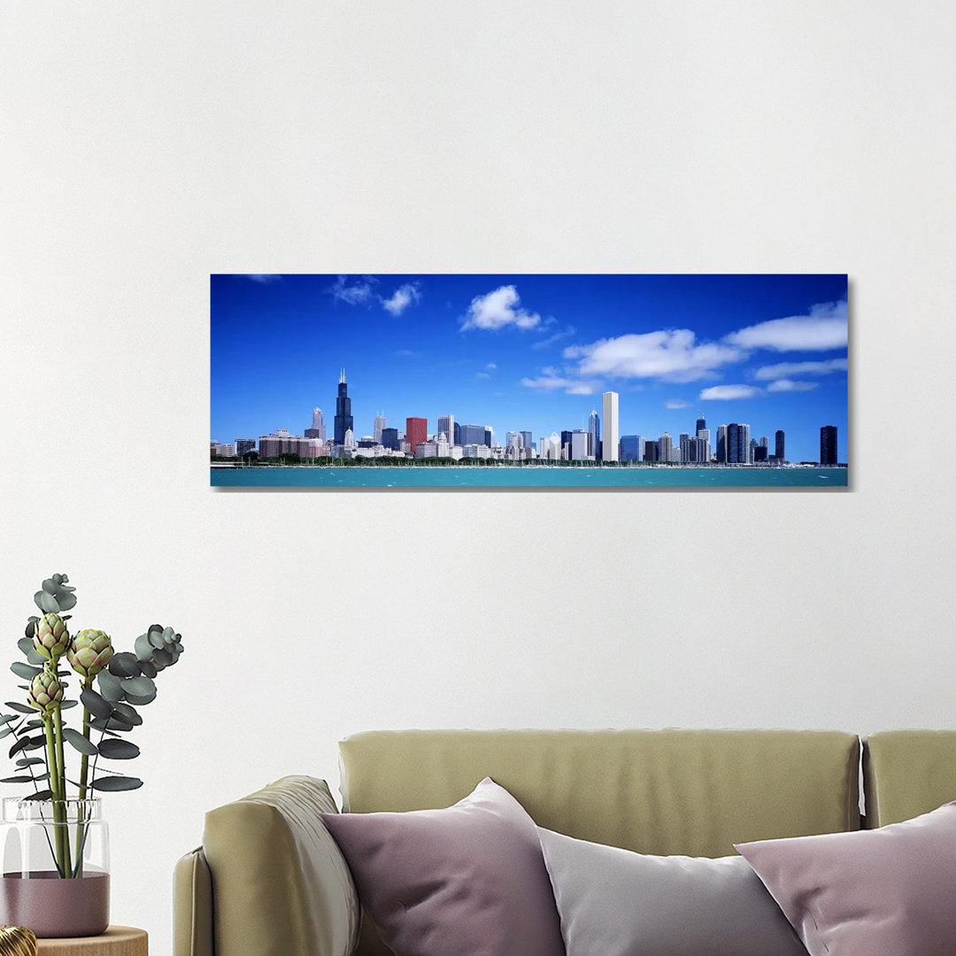 Skyline, Chicago, Illinois, USA - Wrapped Canvas Panoramic Print