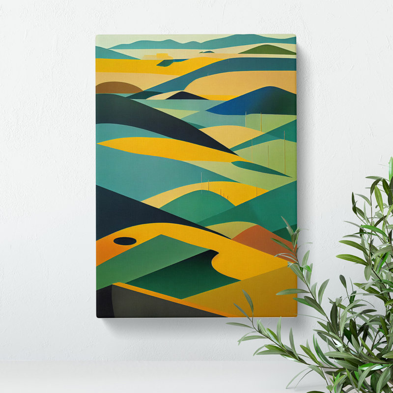 Abstract Landscape Meadow No.2 - Wrapped Canvas, 60cm H x 40cm W x 3cm D