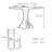 Round unique rotating leg dining table set-112652589