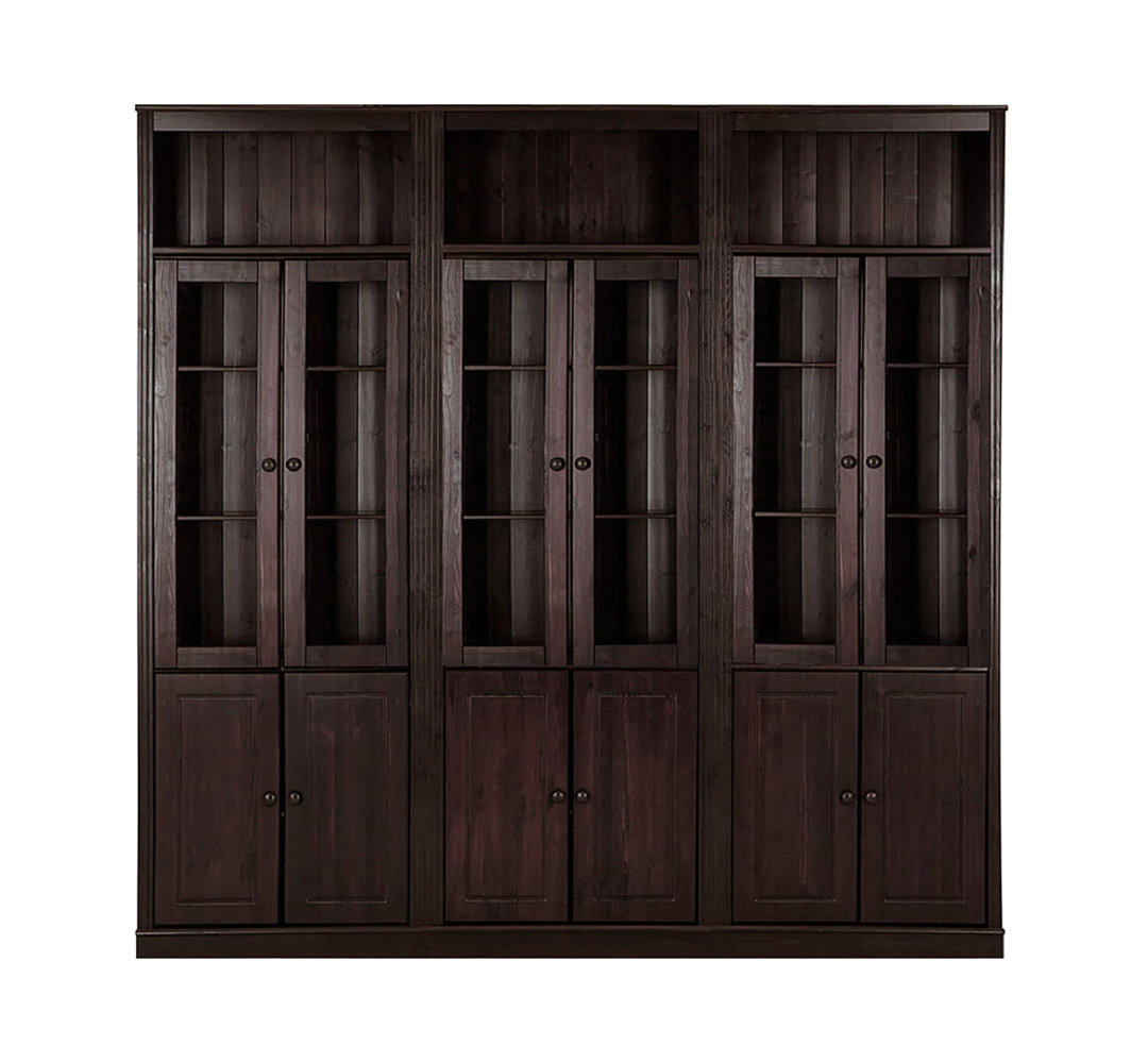 Demetricia 223cm H x 222cm W Library Bookcase