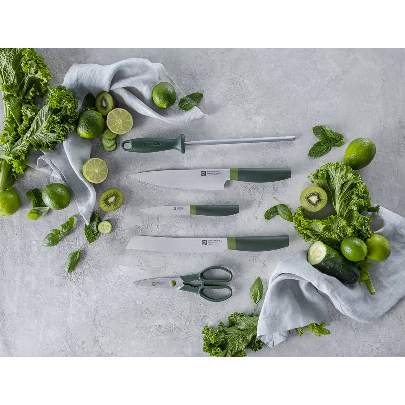 Zwilling Now S 8-piece Knife Block Set, Lime Green