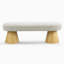 Banc rembourré en chenille, repose-pieds polyvalent avec support stable