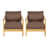 Brown Cushion/Teak Frame
