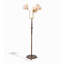 Lampe sur pied rétro avec abat-jour en tissu floral