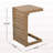 C-shape end table  Brown