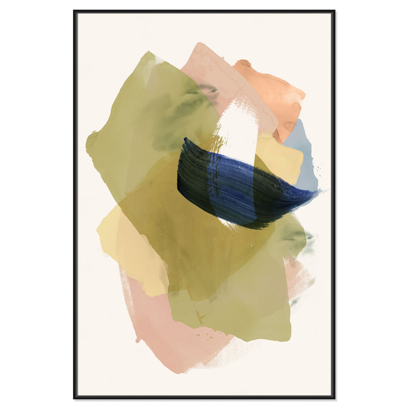 Brush and Whisper I Print by , Black Floater, 61.5" H x 41.5" W