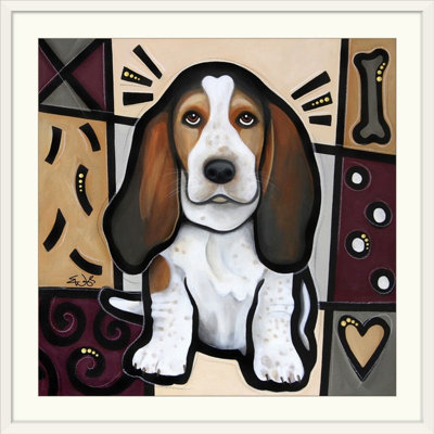«Basset Hound Pop Art» par Eric Waugh - impression d'art graphique