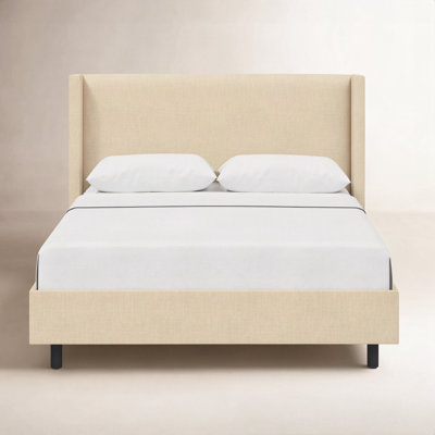 Hanson Upholstered Wingback Platform Bed