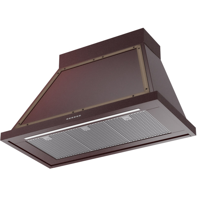 ILVE Nostalgie II Series Noblesse 40 inch Wall Mount Range Hood with 600 CFM, Burgundy/Bronze
