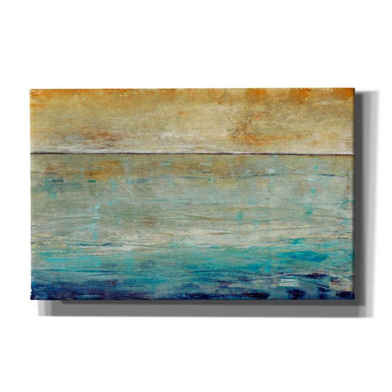 «Placid Water I» par Tim O'toole, art mural sur toile, H 26 po x l 40 po x P 1,5 po