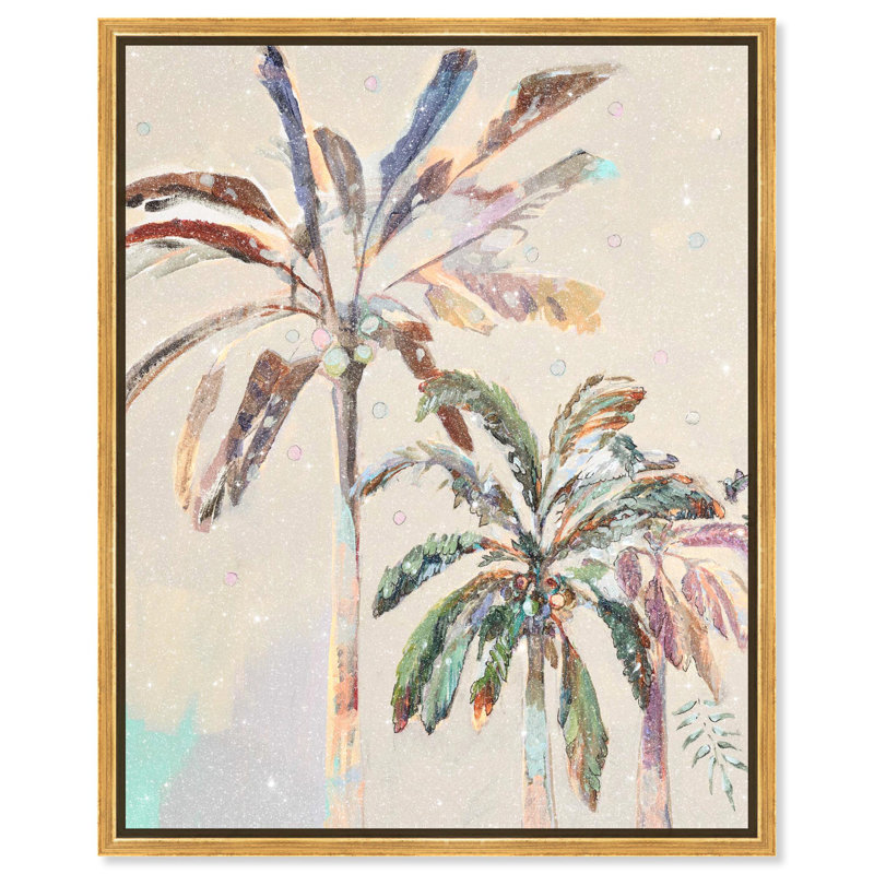Oliver Gal Michaela Nessim - Inevitable Joy Noon II Floral and Botanical - Diamond Dust Framed Canvas Art, 46" H x 37" W