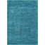Tapis en polypropylène tissé à la machine à poils longs de couleur unie turquoise Fragos-1063882298