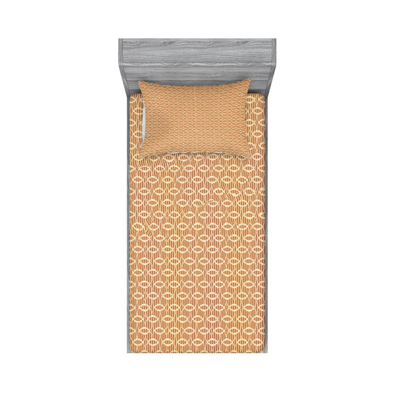 Ensemble de draps géométriques, Ensemble de draps pour lit simple TG avec drap-hou