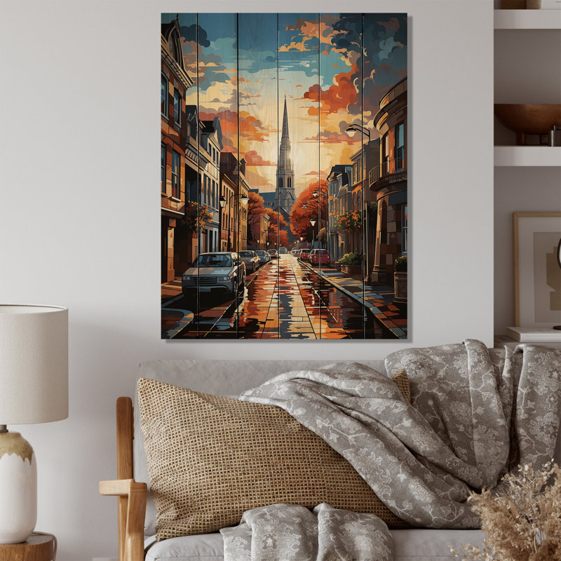 City Charleston Popart IV sur bois, H 32 po x l 24 po x P 0,78 po