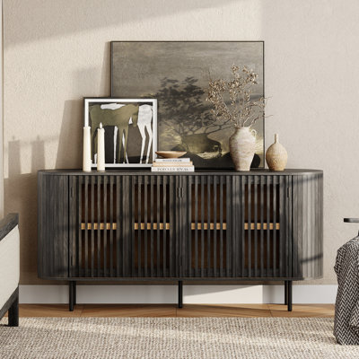 Xaime 64.4" Mid-Century Modern Fluted Sideboard Buffet Cabinet with Storage
