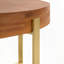 Table basse ronde avec pieds croisés et épissure à grain de bois - Bois de sapin
