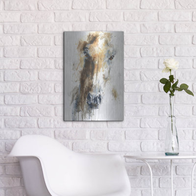  «Face to Face 64» par Benedicte Gele, art mural en métal, 16 po x 24 po