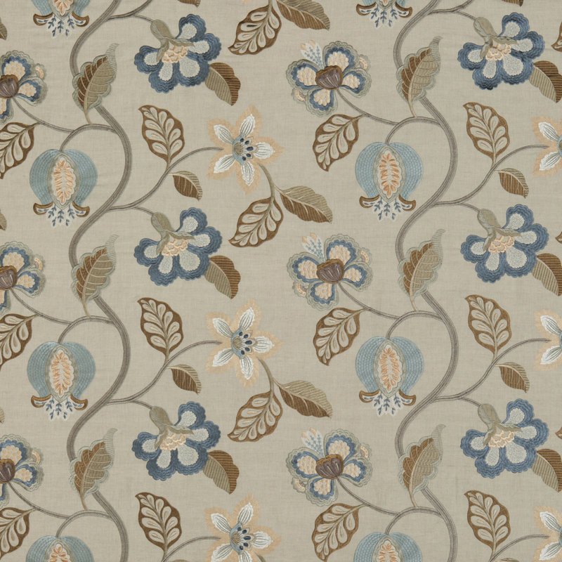 Langdale Elvaston Fabric, Indigo