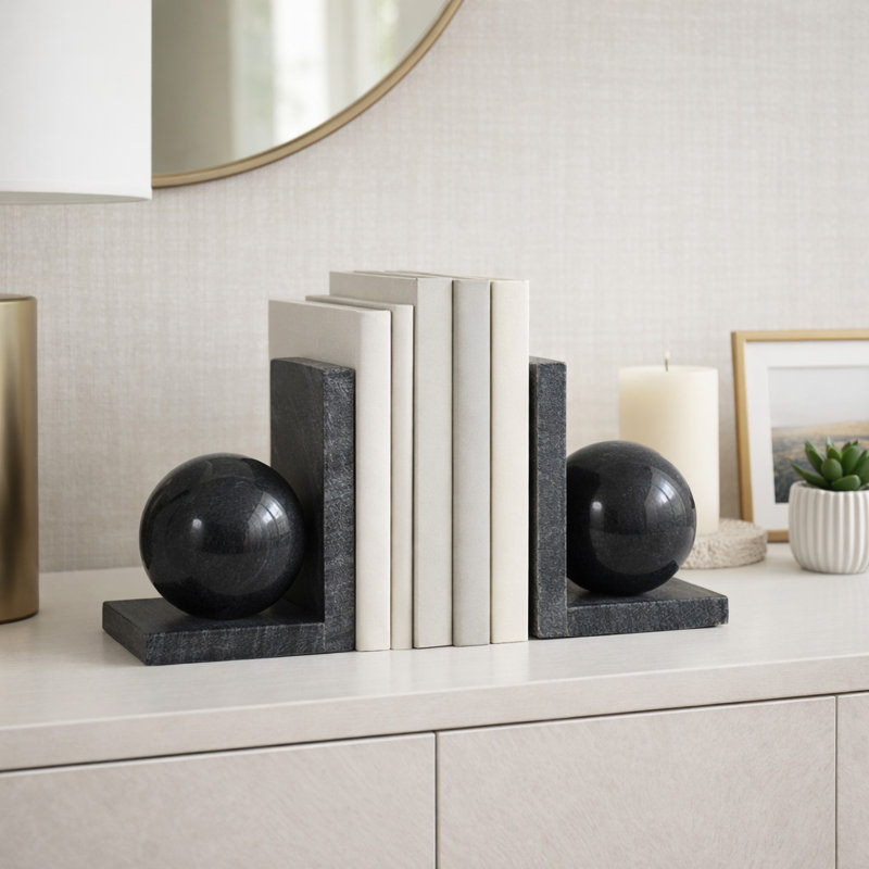 Serre-livres décoratifs en marbre Aldarondo pour la décoration intérieure