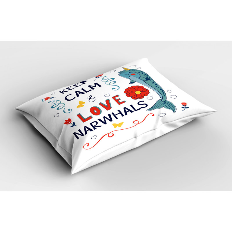 Narwhal Polyester Sham Set, Twin