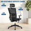 Chaise de bureau ergonomique à haut dossier, avec support lombaire réglable et appui-tête-131434708