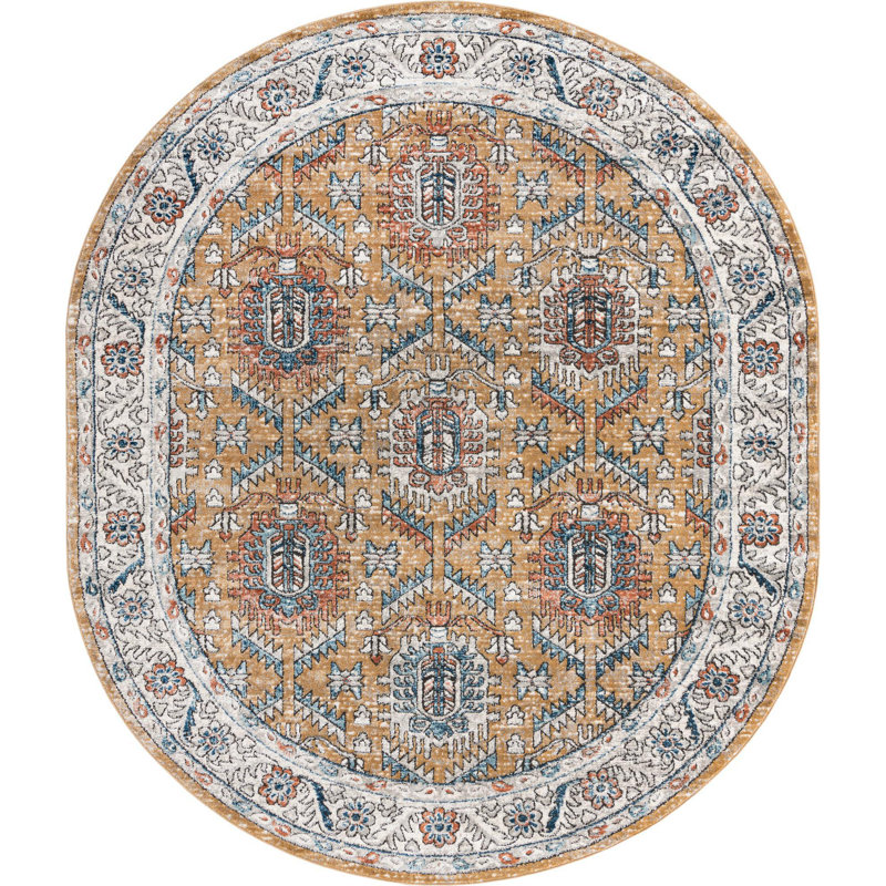 Oriental Indoor Rug, Oval 7'10" x 10'